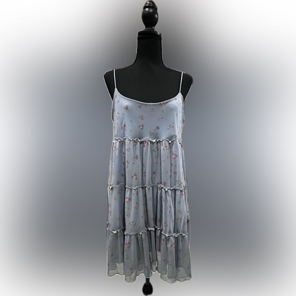 Dresses & Skirts - Floral Blue and Pink Dress
